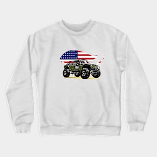 Jeep Offroad USA Print Crewneck Sweatshirt